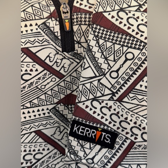 Kerrits Women's Geometric Button Down Shirt - Black and Brown - Picture 5 of 7